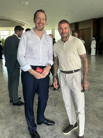 Oliver Christian with David Beckham